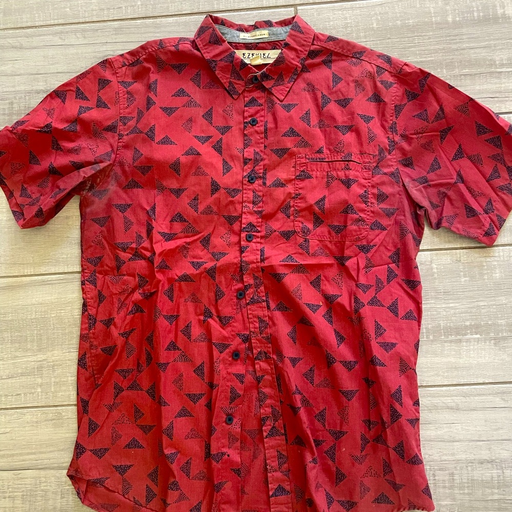 Ezekial mens short sleeve button up